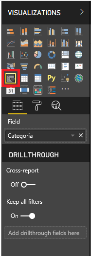 Panel Visualizaciones-Segmentador de datos en Power BI Desktop 