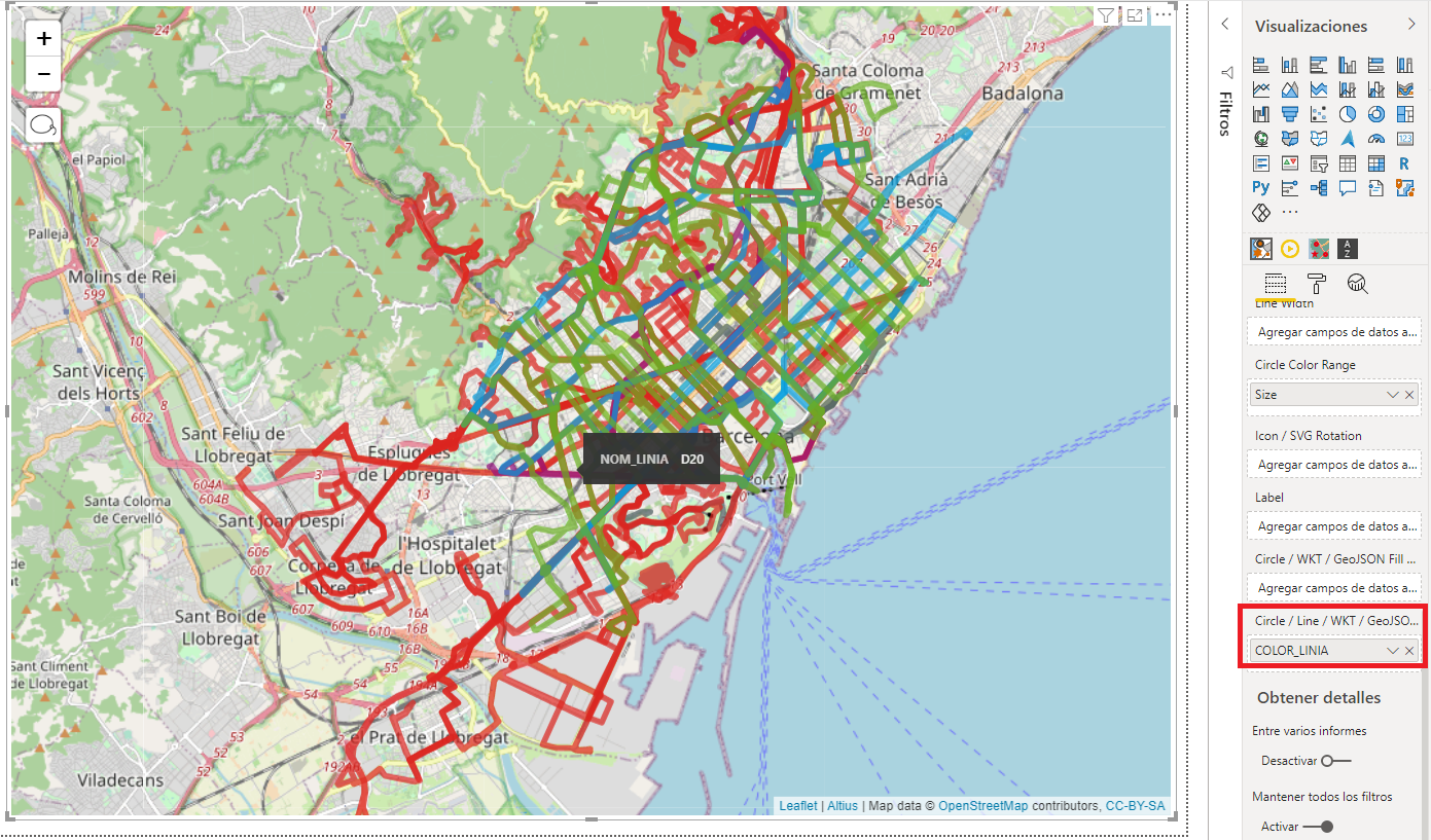 Icon Map - campo Circle / Line/ WKT / GeoJson Outline Color