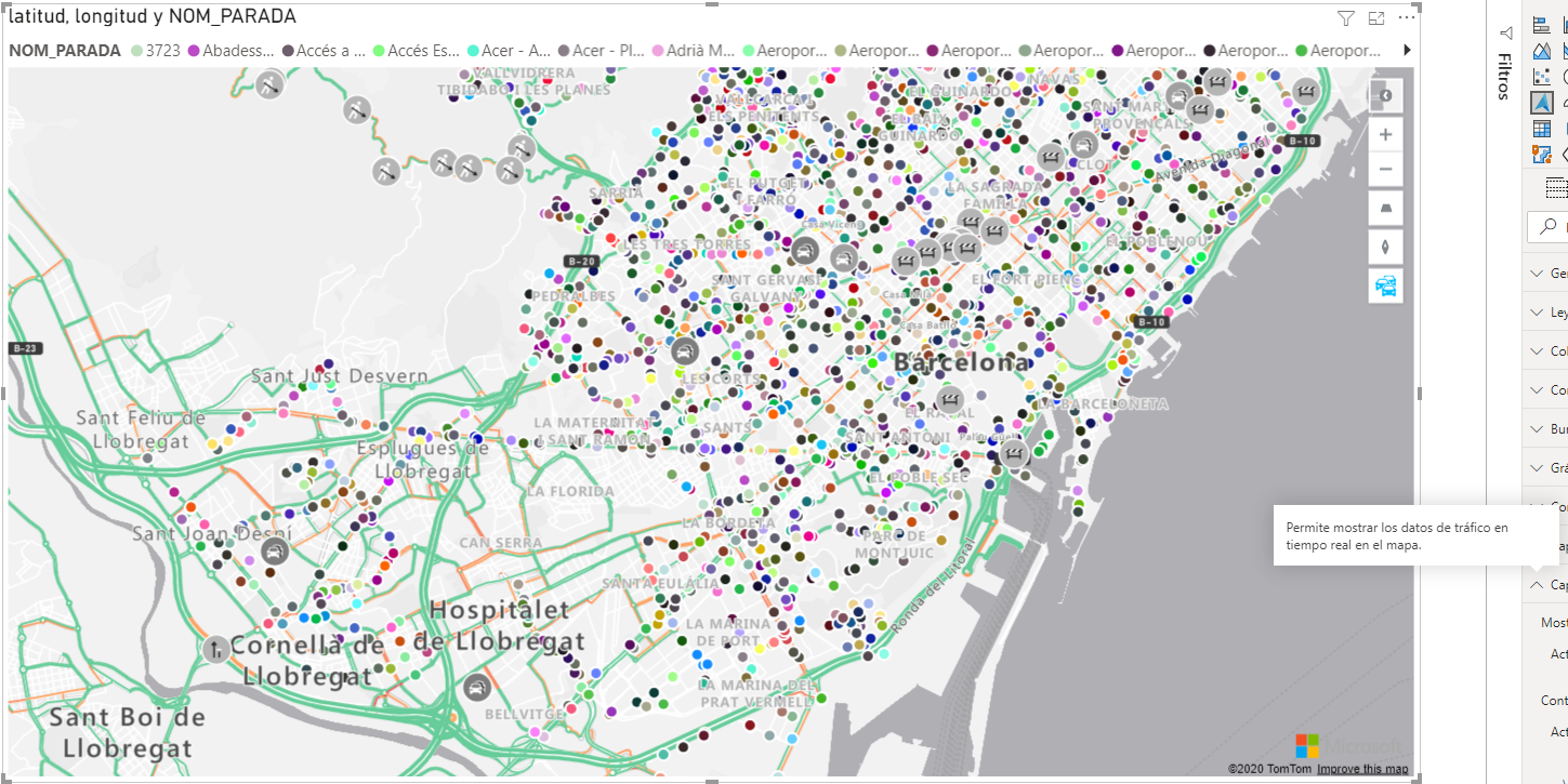 Azure Maps Capa de tráfico