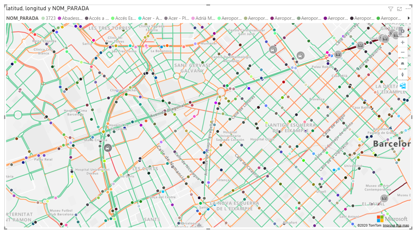 Azure Maps Capa de tráfico