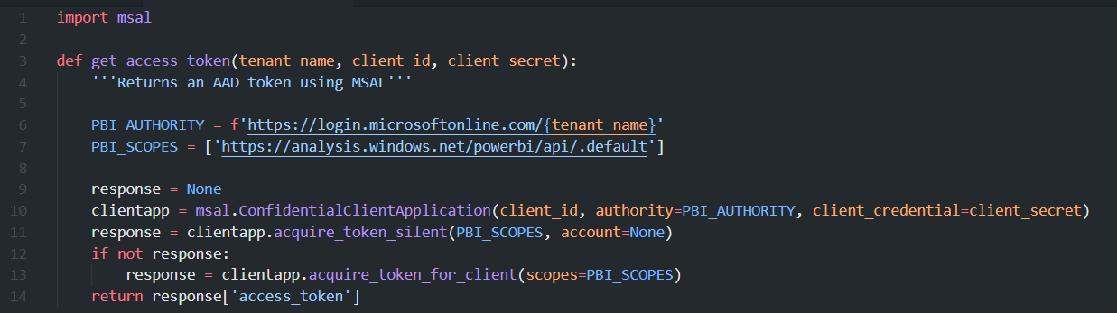 Autenticación de identidad de servicio con MSAL en Python