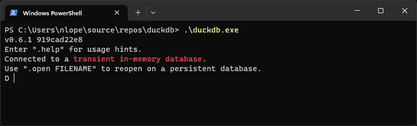 Cliente de línea de comando (CLI) de DuckDB