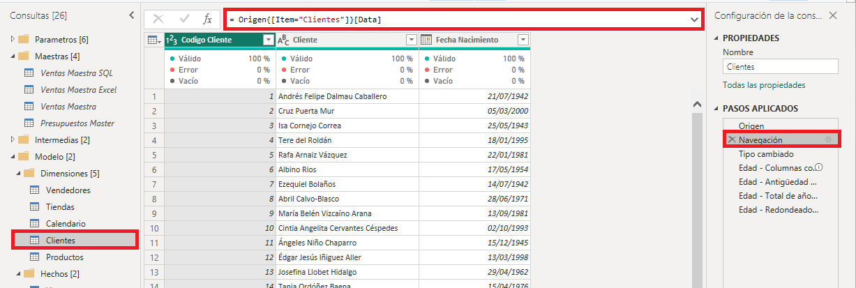 dataXbi-Consultas Clientes Navegacion